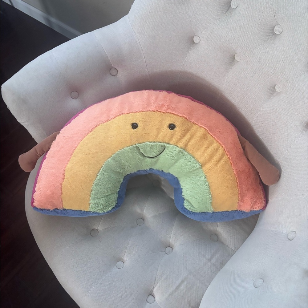 Jellycat Amusable rainbow large size almost 2 ft long